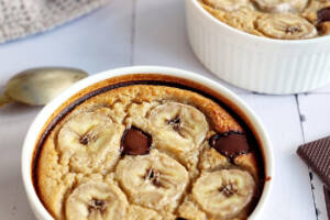 Banana bread baked oats met chocolade