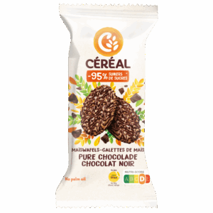 Maïswafels met pure chocolade