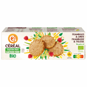 Bio Zandkoekjes met Framboos-Lindebloesem