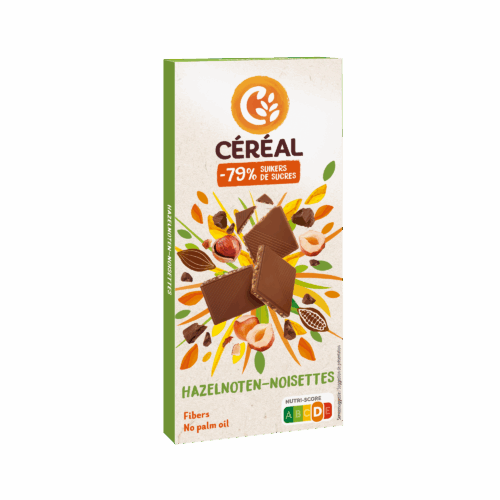 Melkchocoladetablet met hazelnoten