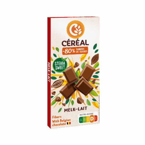 Melkchocoladetablet met Stevia