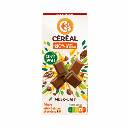 Melkchocoladetablet met Stevia