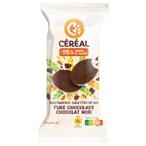 Rijstwafels met pure chocolade