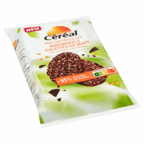 Maïswafels met pure chocolade