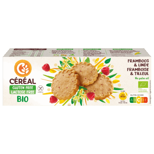 Bio Zandkoekjes met Framboos-Lindebloesem