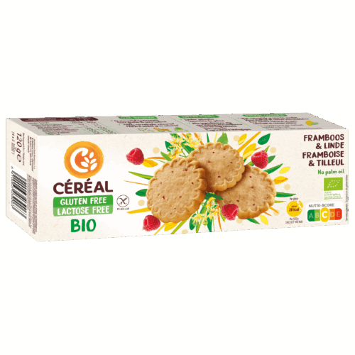 Bio Zandkoekjes met Framboos-Lindebloesem