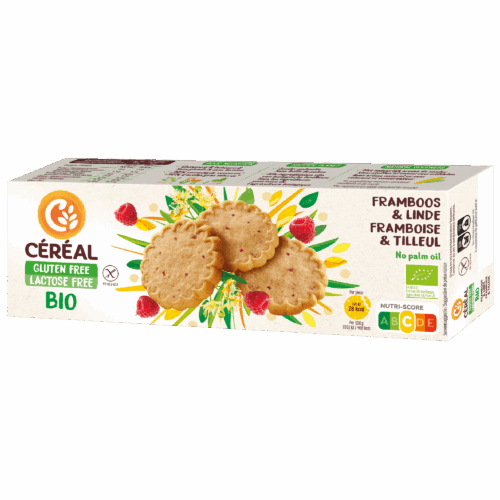 Bio Zandkoekjes met Framboos-Lindebloesem